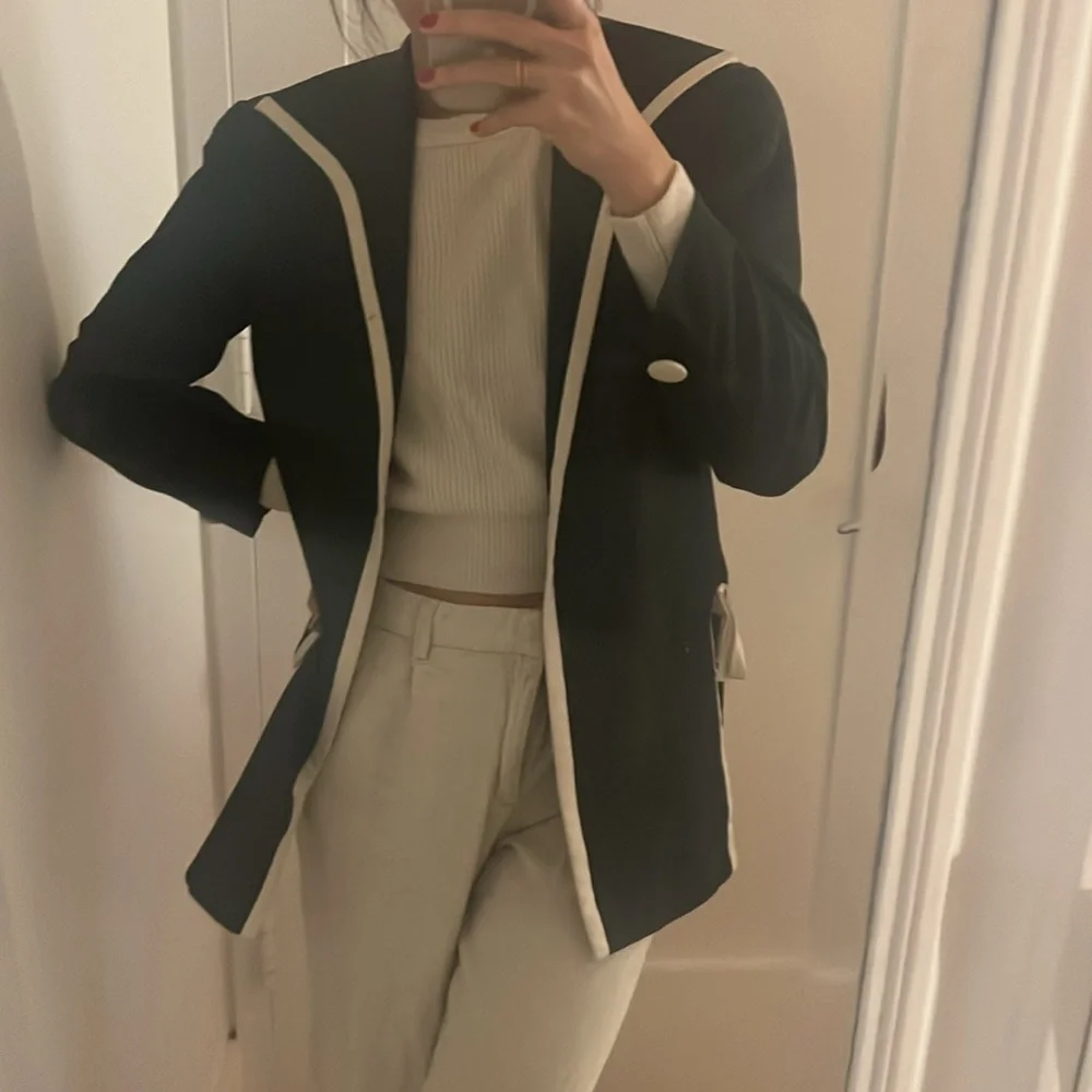 Vintage silk dior navy evening jacket blazer